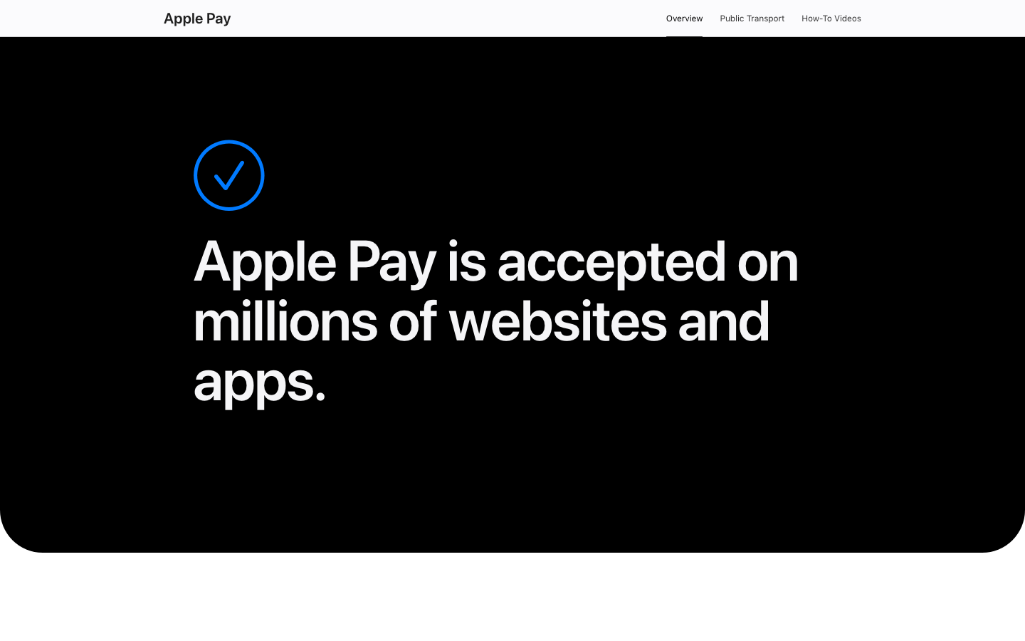 Screenshot of apple.com Apple Pay UK official page