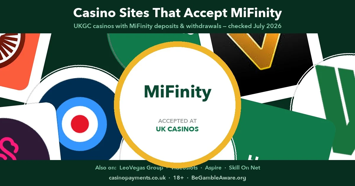 Casino sites accepting MiFinity — LeoVegas, BetUK, Casumo, Pink Casino and more