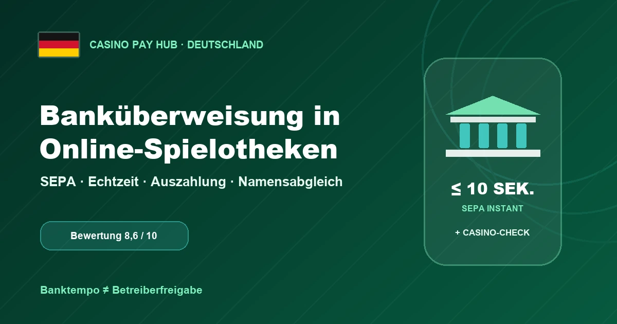 Banküberweisung Casinos in Deutschland: SEPA, Dauer und Auszahlung (2026)