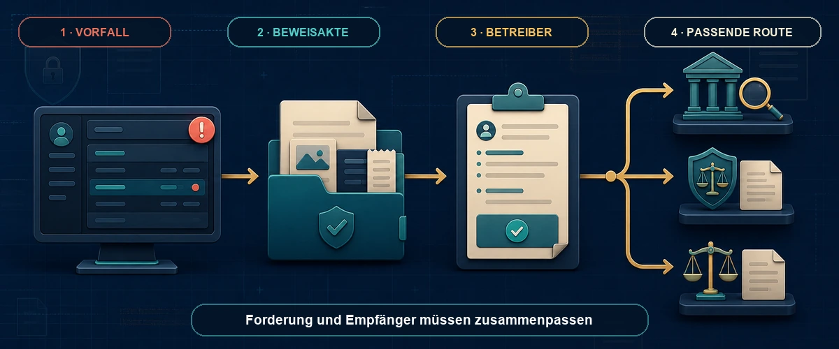 Beschwerdeweg vom Betreiber-Ticket über die passende Eskalationsstelle