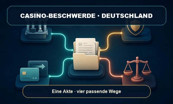 Zuständigkeitskarte für eine Online-Casino-Beschwerde in Deutschland