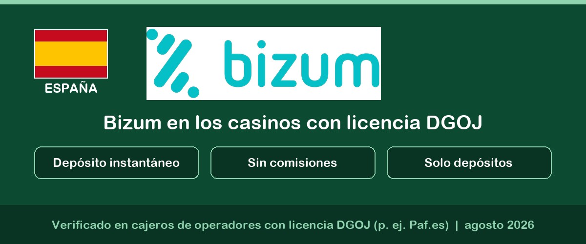 Bizum en casinos con licencia DGOJ en España
