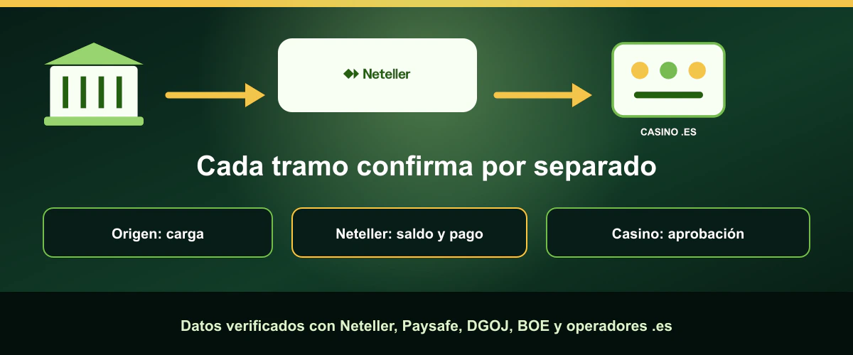 El dinero entra en Neteller, pasa al casino y vuelve por el mismo recorrido