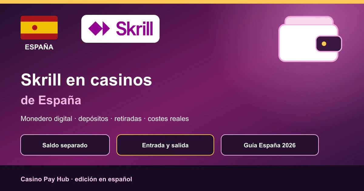 Skrill en Casinos de España: Depósitos y Retiros (2026)