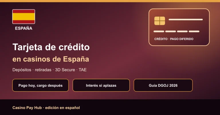 Guía de tarjeta de crédito en casinos de España