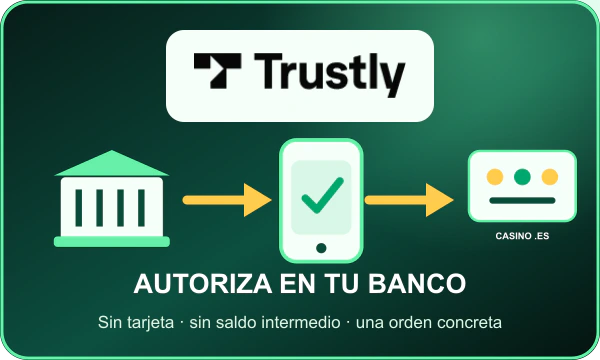 Trustly inicia un pago desde el banco hacia un casino con licencia