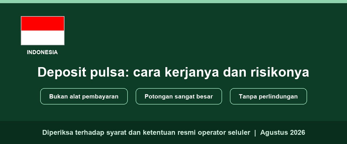 Deposit pulsa: cara kerjanya dan risikonya