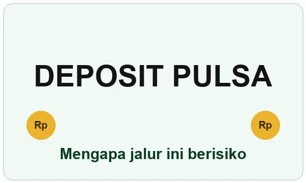 Deposit pulsa — mengapa jalur ini berisiko