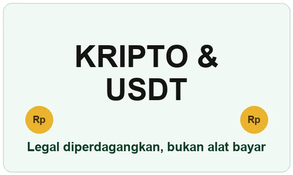 Kripto dan USDT di Indonesia — legal diperdagangkan, bukan alat bayar