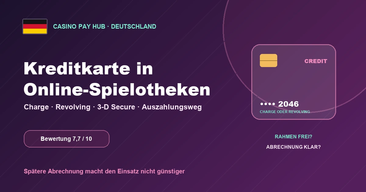 Kreditkarte Casinos in Deutschland: Abrechnung, 3-D Secure und Auszahlung (2026)