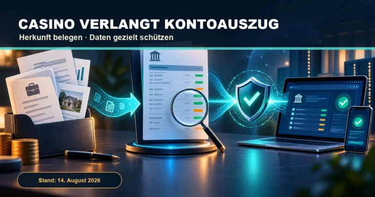 Herkunft der Mittel im deutschen Online-Casino mit Kontoauszug sicher belegen