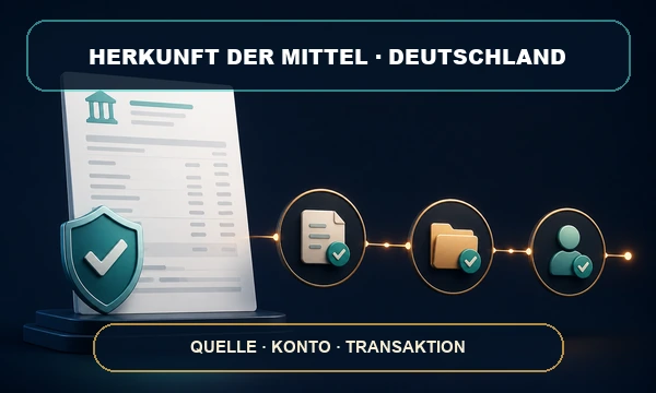Prüfkette für Kontoauszug und Herkunft der Mittel im Online-Casino