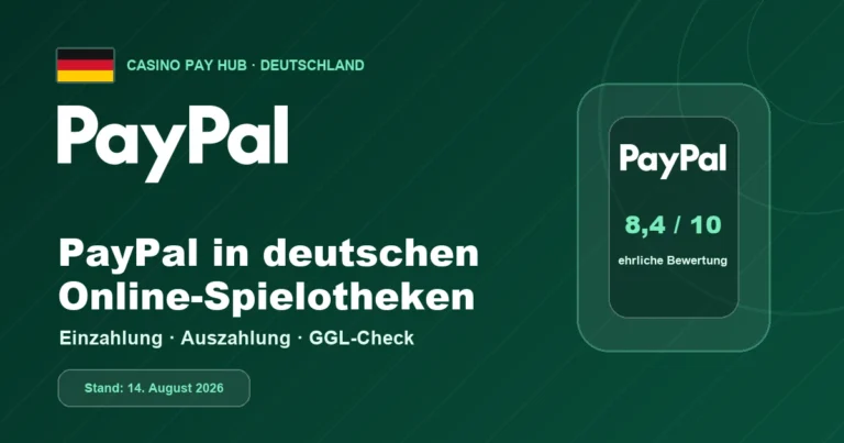 PayPal Casinos in Deutschland: Einzahlung, Auszahlung und GGL-Check
