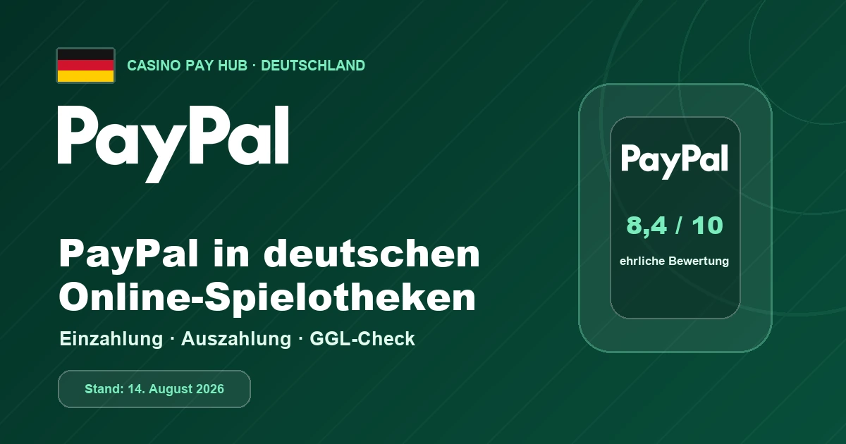 PayPal Casinos in Deutschland: Verfügbarkeit und Limits (2026)